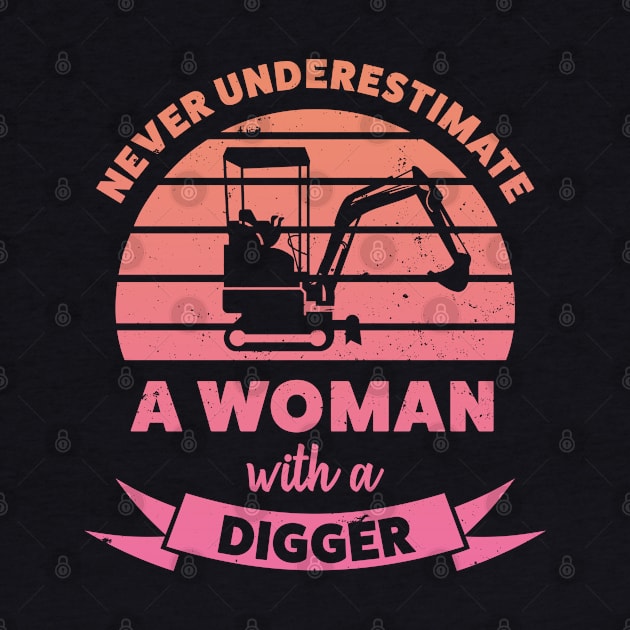 Woman with a Digger Funny Gifts Wife by qwertydesigns